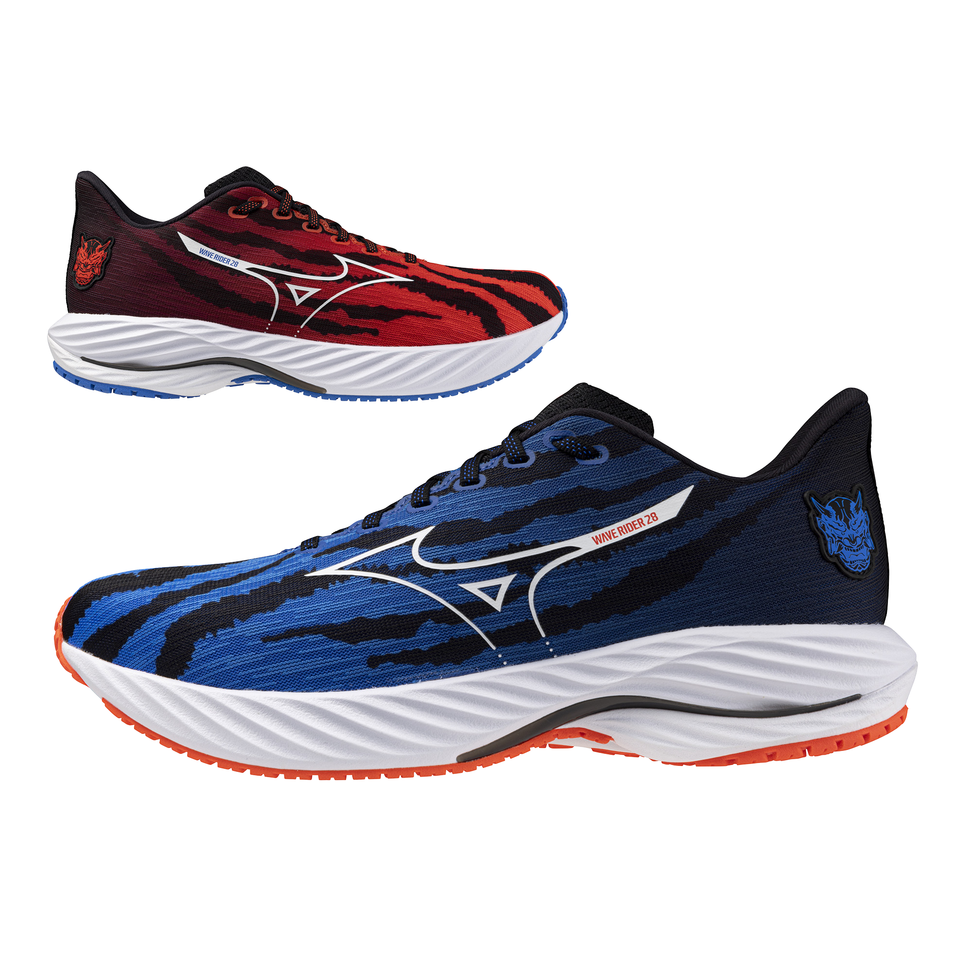 WAVE RIDER 28 Men's - Mizuno Ignition Red/White/Baseball Blue (NEW WAVE RIDER 28 Men's - Mizuno Ignition Red/White/Baseball Blue (NEW